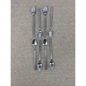 International Stainless Steel Iced Tea Spoons Set Of 8  Art Deco